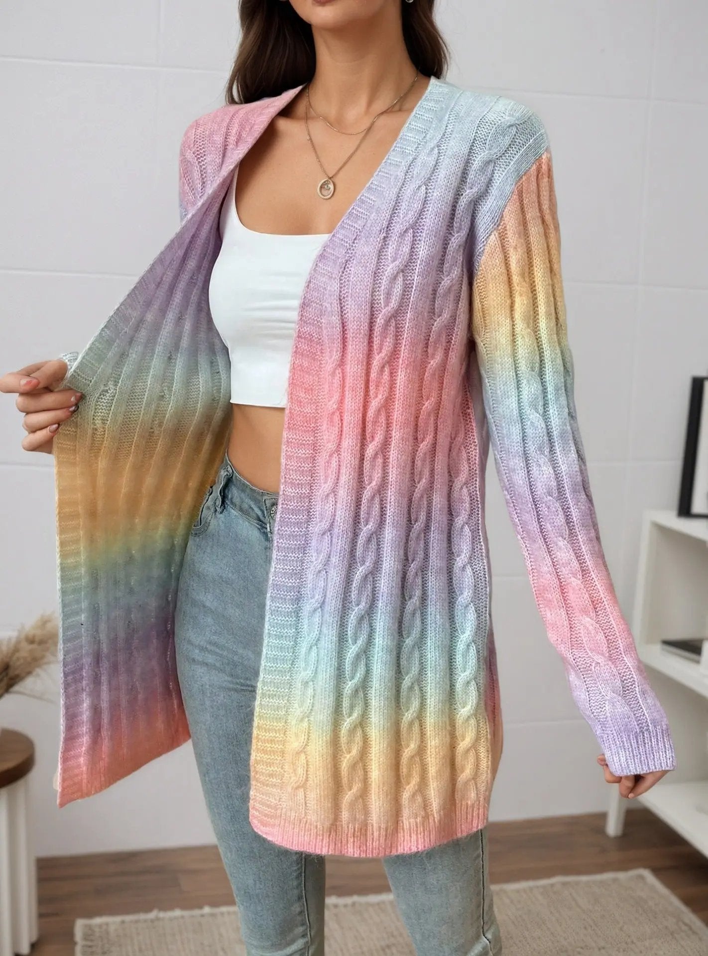 Twist Knitted Cardigan Coat For Women Angel Wishes