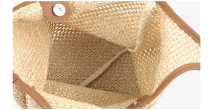 Vest Fishnet Bag Literary Straw Shoulder Bag Angel Wishes