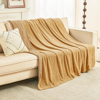 EMME Cotton Throw Blanket 100% Muslin Soft Blanket for Couch 4-Layer Breathable Gauze All Season Soft and Lightweight Pre-Washed Cotton Blanket(White, 140 x 190cm) Angel Wishes
