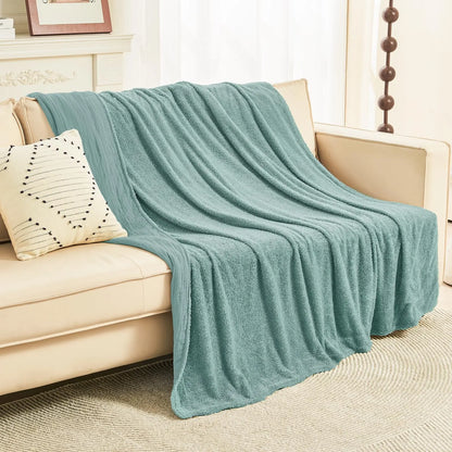 EMME Cotton Throw Blanket 100% Muslin Soft Blanket for Couch 4-Layer Breathable Gauze All Season Soft and Lightweight Pre-Washed Cotton Blanket(White, 140 x 190cm) Angel Wishes