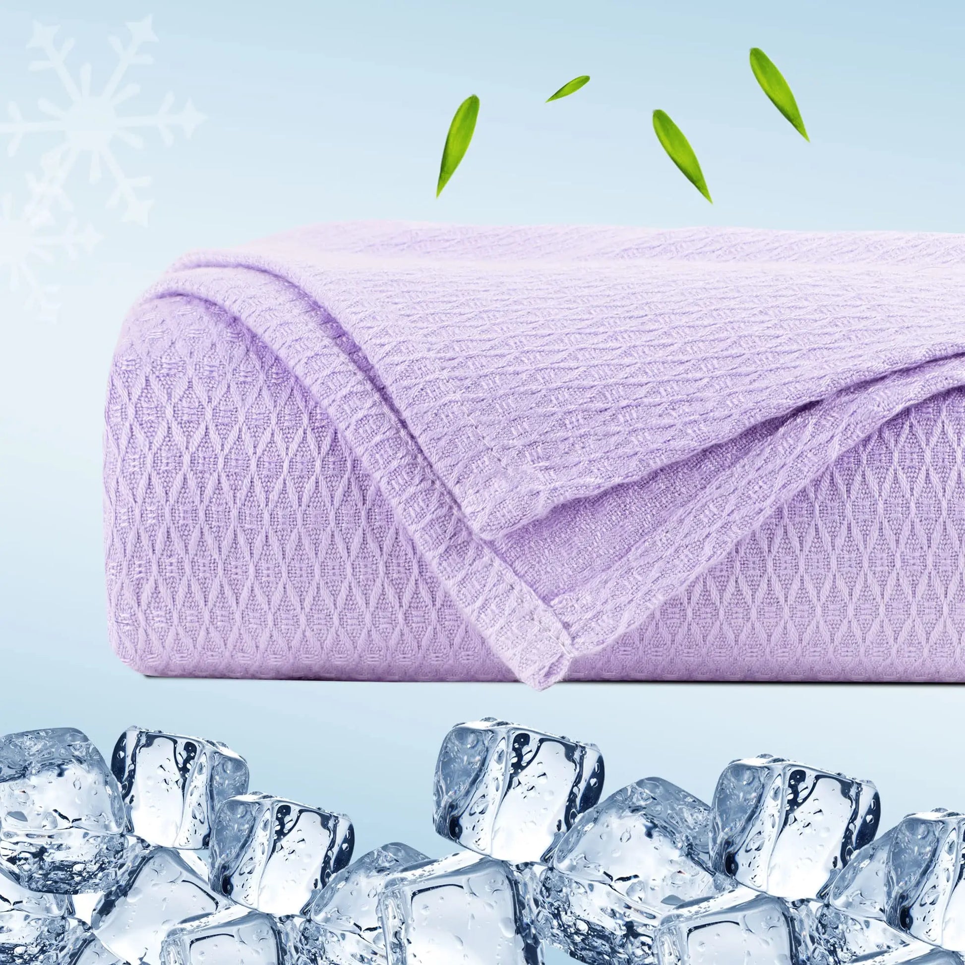 PiccoCasa Cooling Bamboo Blanket All Seasons Breathable for Hot Sleepers, Soft and Lightweight for Bed, Sofa Thin Blanket Summer Keep Cool Light Gray Single 150x200cm Angel Wishes