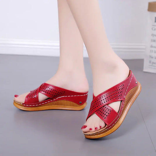 Hollow cross slippers Angel Wishes