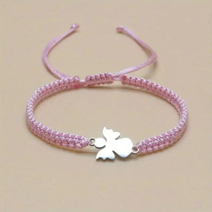 Cute Stainless Steel Hand-woven Angel Bracelet Angel Wishes