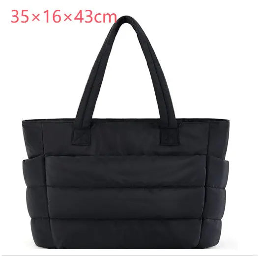 Women's Cotton Handbag Large Zipper Travel Essential Angel Wishes