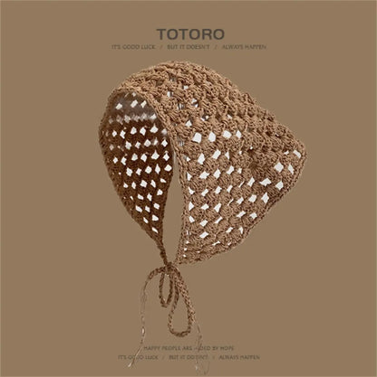 Knitted Hollow Crochet Triangle Headband For Women Angel Wishes