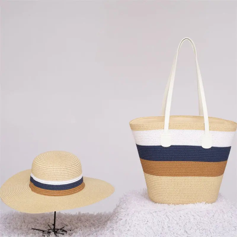 Beach Sun Hat Large Capacity Shoulder Bag Hat Suit Angel Wishes