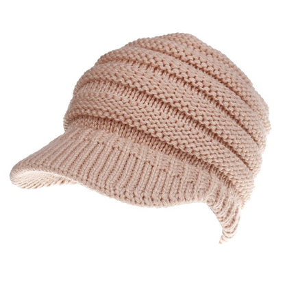 Women Soft Knitted Ponytail Beanies Angel Wishes