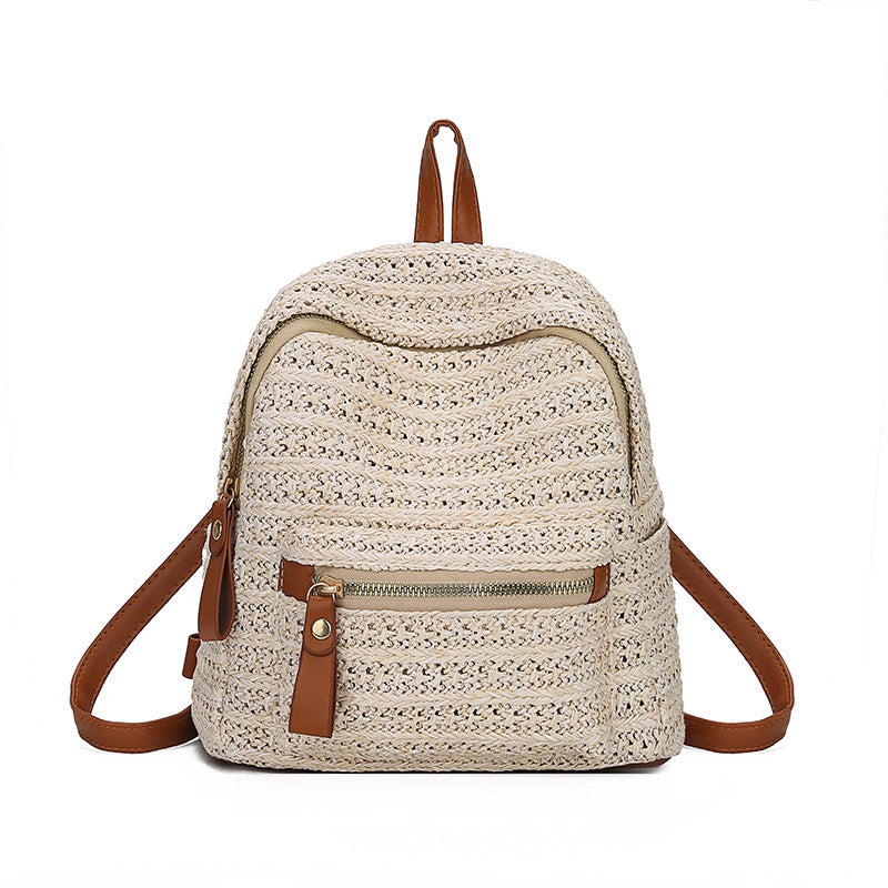 Straw backpack woven backpack Angel Wishes