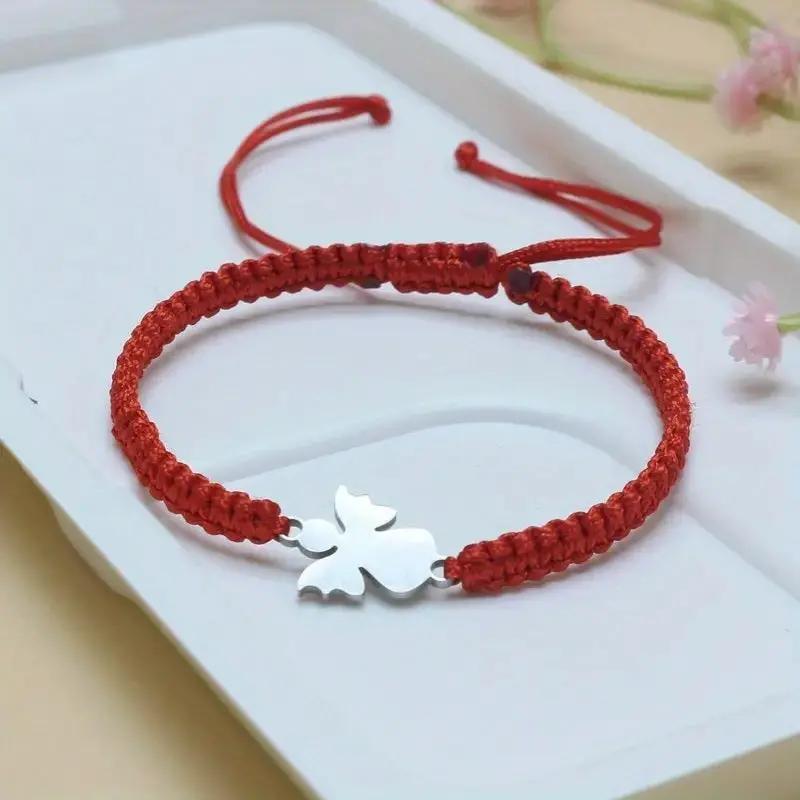 Cute Stainless Steel Hand-woven Angel Bracelet Angel Wishes