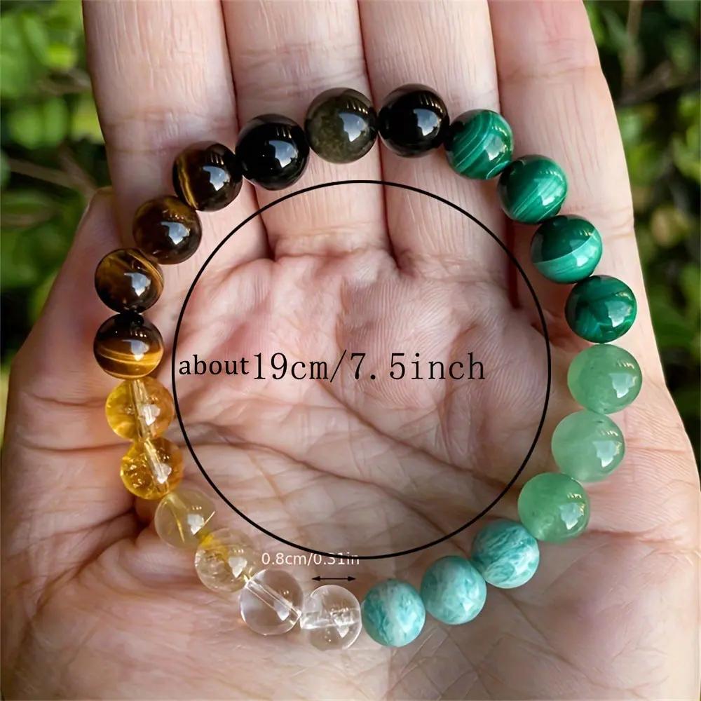 Natural Stone Bracelet Citrine Dongling Stone Malachite Bracelet Angel Wishes