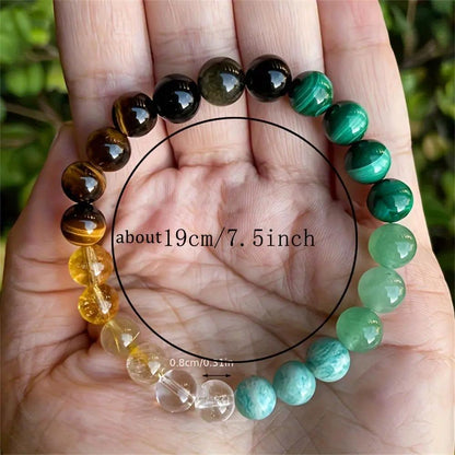 Natural Stone Bracelet Citrine Dongling Stone Malachite Bracelet Angel Wishes