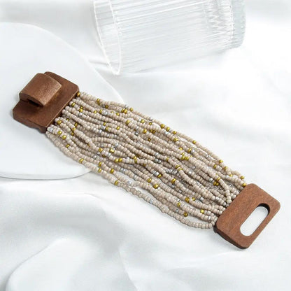 Multi-layer Elastic Stringed Beads Bracelet - Angel Wishes