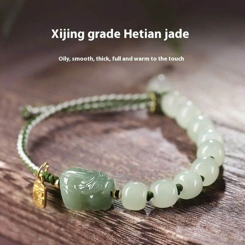 Water Ice Old-styled Bead Simple Hand-knitted Bracelet Angel Wishes