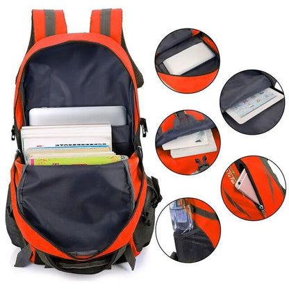 40L Large Waterproof Backpack Bag Camping Walking Hiking Outdoor Travel Rucksack Angel Wishes