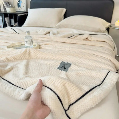 Knitted Blanket Velvet Blanket Coral Fleece Air-conditioning Blanket Angel Wishes