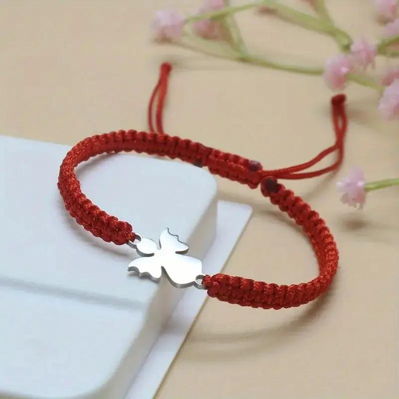Cute Stainless Steel Hand-woven Angel Bracelet Angel Wishes
