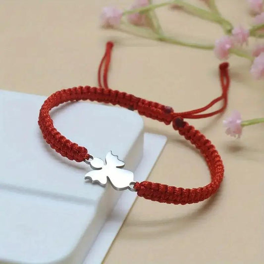 Cute Stainless Steel Hand-woven Angel Bracelet Angel Wishes
