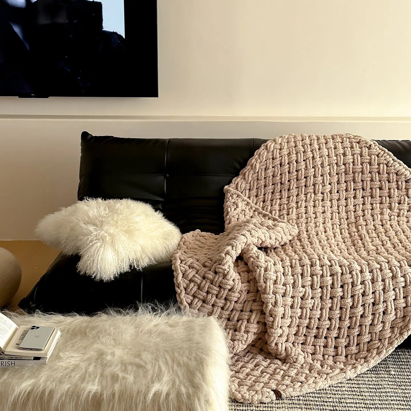 Hand-knitted Wool Blanket Angel Wishes