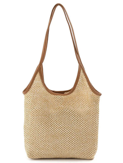 Vest Fishnet Bag Literary Straw Shoulder Bag Angel Wishes
