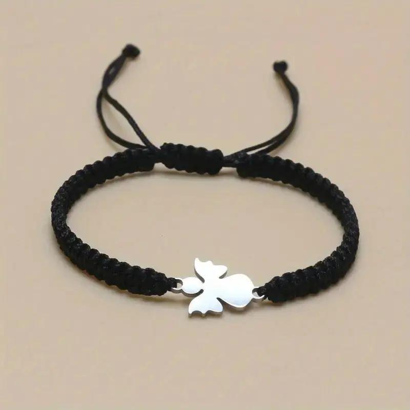 Cute Stainless Steel Hand-woven Angel Bracelet Angel Wishes
