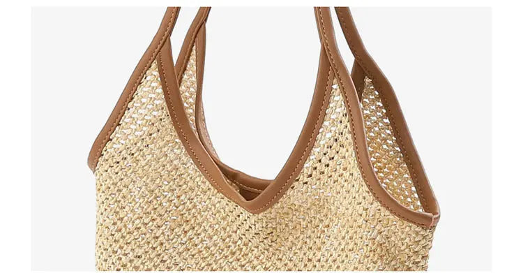 Vest Fishnet Bag Literary Straw Shoulder Bag Angel Wishes