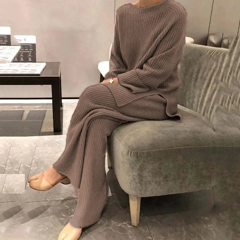 Knitted Casual Two-piece Knitted Sweater Set Angel Wishes