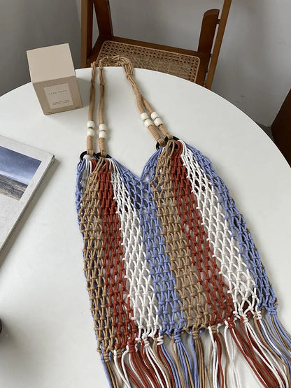 Hand-woven Single Shoulder Large Capacity Beach Resort National Romantic Angel Wishes