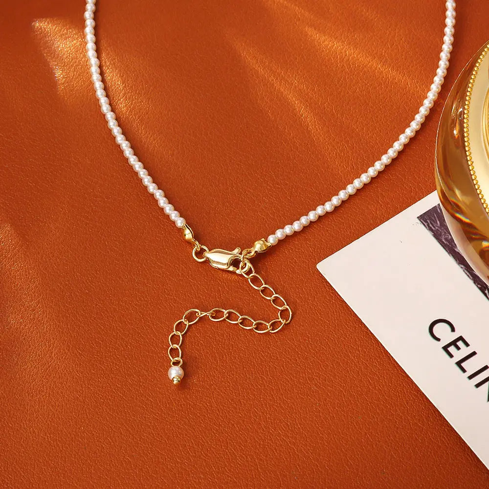 Pearl Necklace Simple Fashion High Sense All-matching Angel Wishes