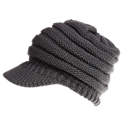 Women Soft Knitted Ponytail Beanies Angel Wishes