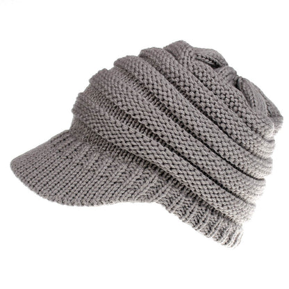 Women Soft Knitted Ponytail Beanies Angel Wishes