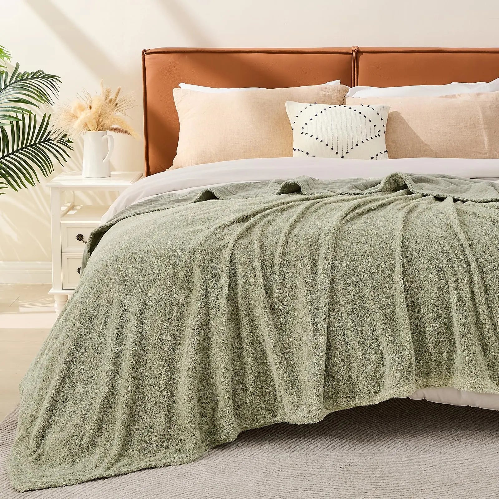 EMME Cotton Throw Blanket 100% Muslin Soft Blanket for Couch 4-Layer Breathable Gauze All Season Soft and Lightweight Pre-Washed Cotton Blanket(White, 140 x 190cm) Angel Wishes