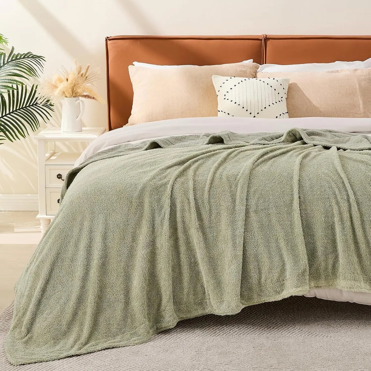 EMME Cotton Throw Blanket 100% Muslin Soft Blanket for Couch 4-Layer Breathable Gauze All Season Soft and Lightweight Pre-Washed Cotton Blanket(White, 140 x 190cm) Angel Wishes