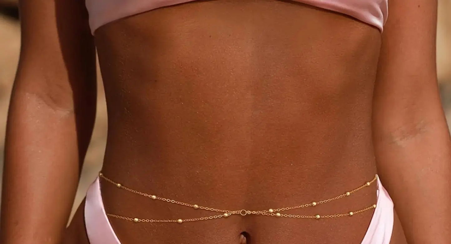 Fashion Waist Double-layer Beads Chain Angel Wishes