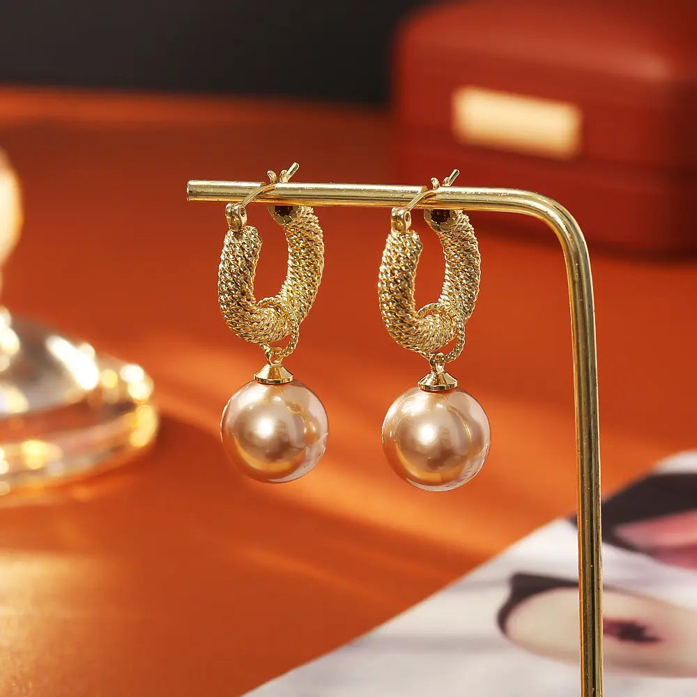 Pearl Earrings High-grade Fashion Special-interest Women Angel Wishes