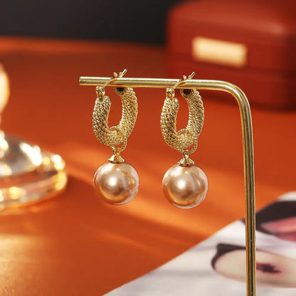 Pearl Earrings High-grade Fashion Special-interest Women Angel Wishes