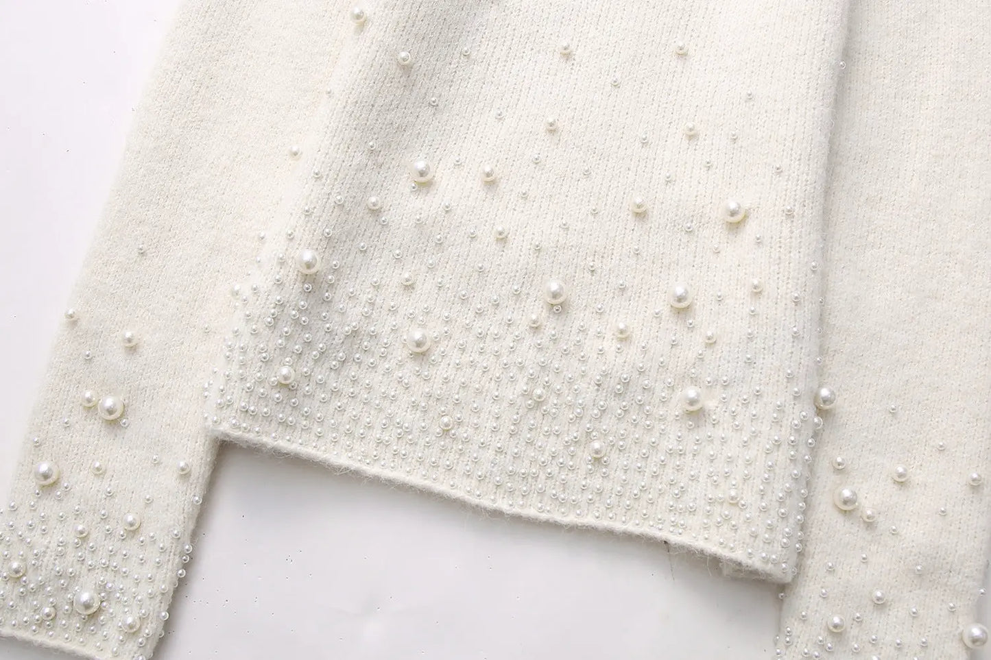 Decorated Pearls Knitwear Mini Skirt Angel Wishes