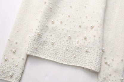 Decorated Pearls Knitwear Mini Skirt Angel Wishes