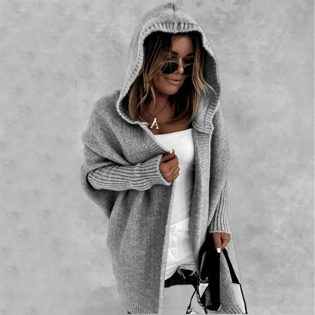 Knitted Hooded Cardigan Angel Wishes