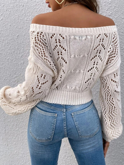 Off-the-Shoulder Sweater Angel Wishes