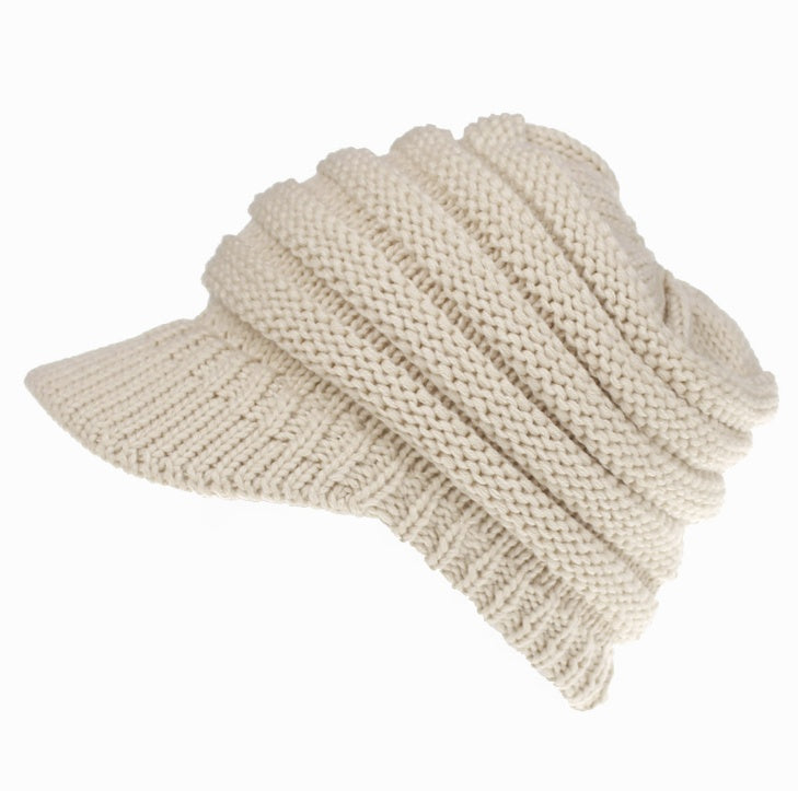 Women Soft Knitted Ponytail Beanies Angel Wishes