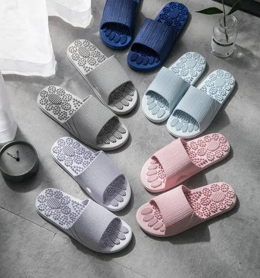 Reflexology Foot Massage Slippers Bath Slippers Tension Relief Acupuncture Feet Massager Household Slipper Foot Health Care Angel Wishes