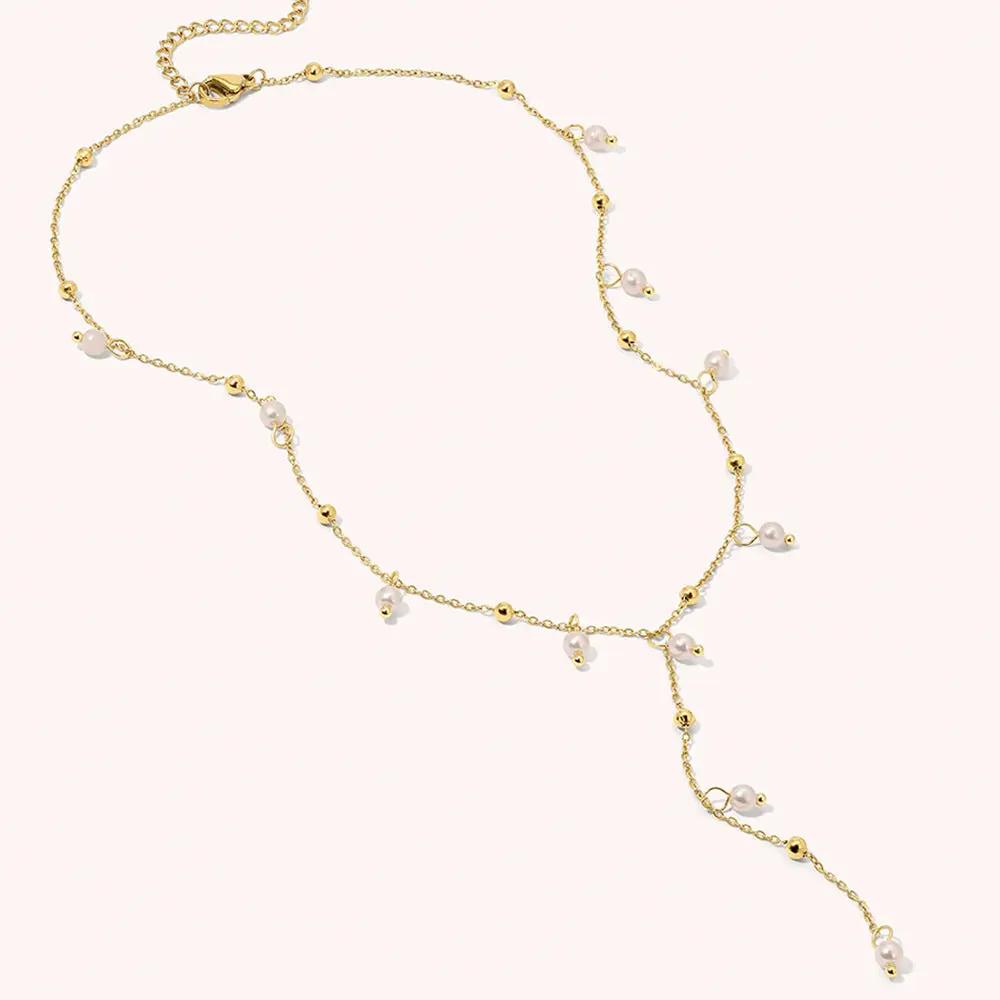 Tassel Pearl Pendant Chain Angel Wishes