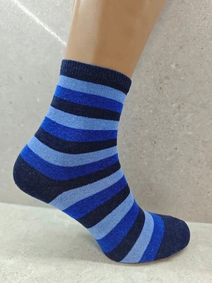 Pack Of 6 12 24 Pairs  Womens Colourful Striped Socks Angel Wishes