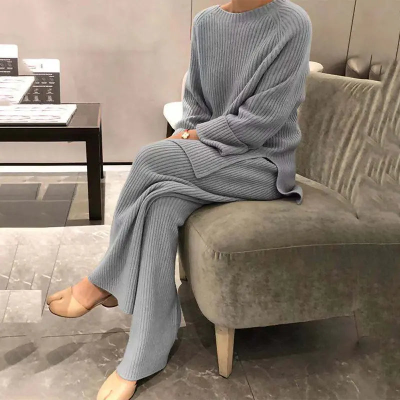 Knitted Casual Two-piece Knitted Sweater Set Angel Wishes