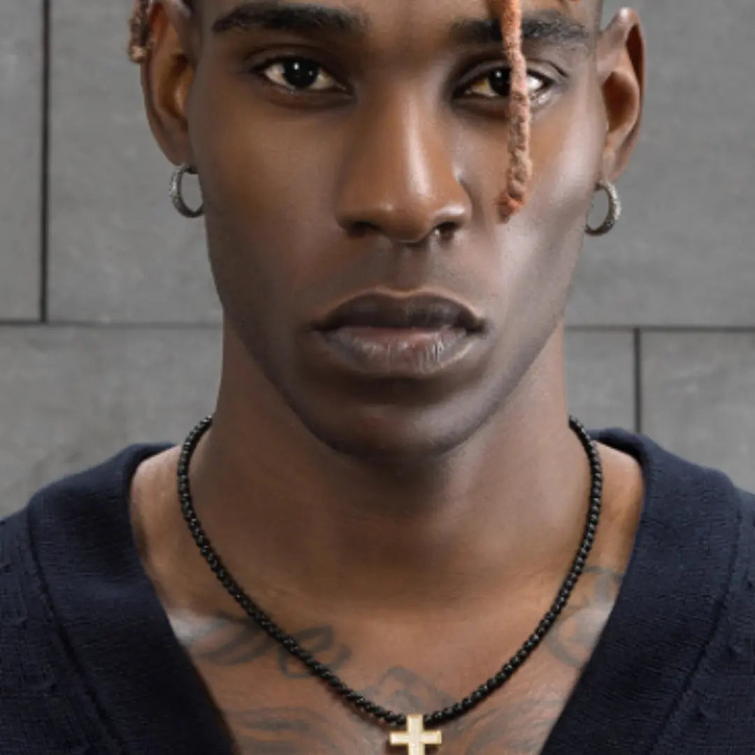 Men's Women Hip-hop Retro Pearl Necklace Angel Wishes