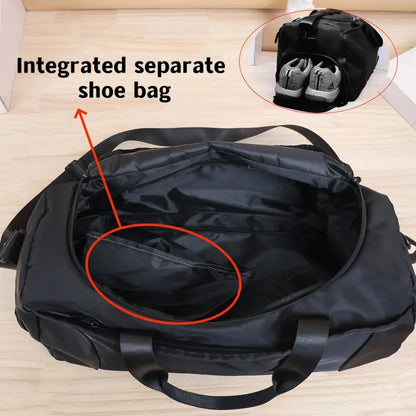 52x27x25cm Large Black Sport Gym Tote New Duffle Bag Travel Work Gear Bag Angel Wishes