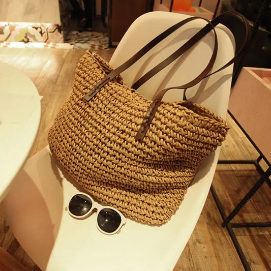 New Seaside Holiday Woven Bag Portable Angel Wishes