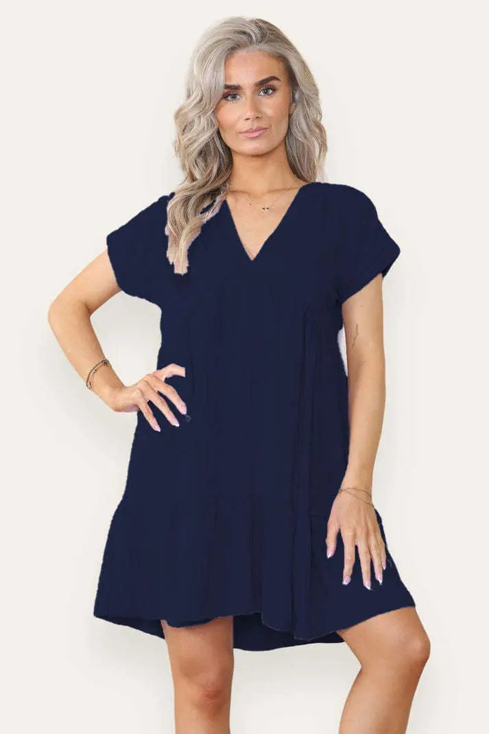Fancy Style Tiered Smock Dress Angel Wishes