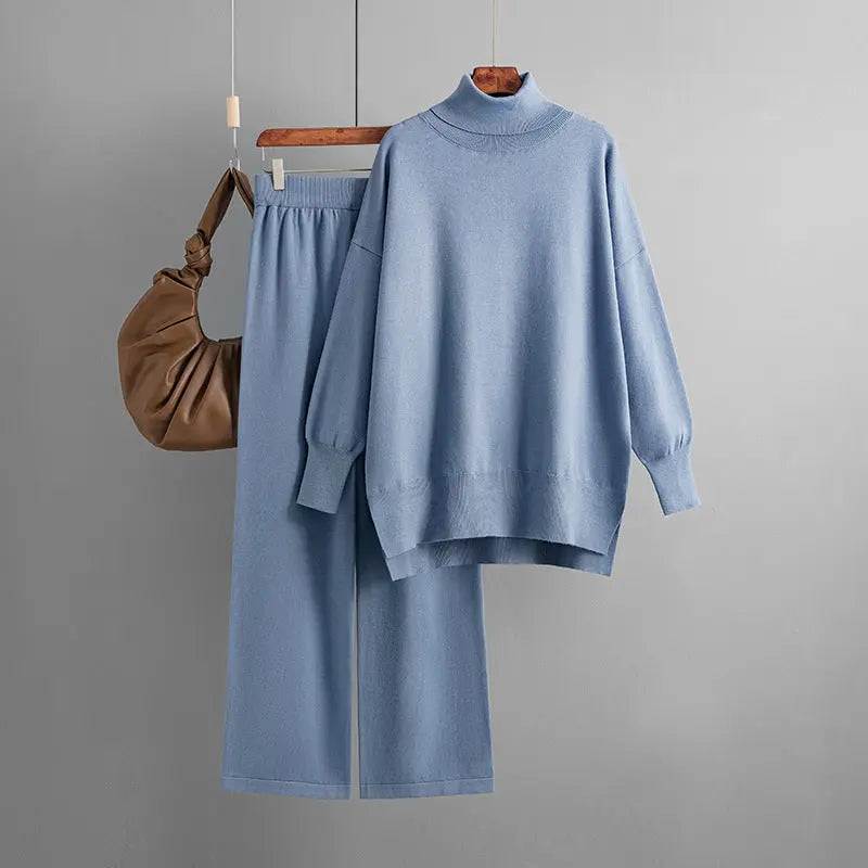 Knitted Two-piece Trousers And Top Angel Wishes