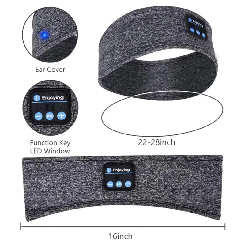 Wireless Bluetooth Headband Sleep Eye Mask Speaker Headphones Headset Sport Angel Wishes